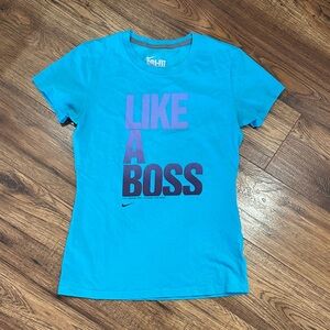 Nike Turquoise Tee with Bold Print